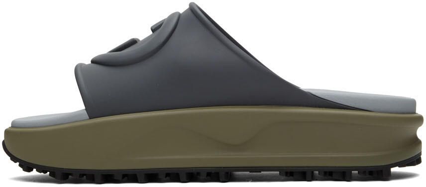 Gucci Gray Interlocking G Slides - Picture 3