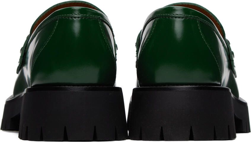 Gucci Green Interlocking G Loafers