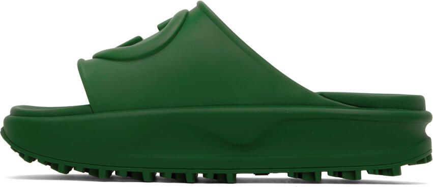 Gucci Green Interlocking G Slides - Picture 3