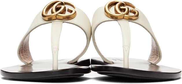 Gucci Off-White GG Marmont Sandals - Picture 5