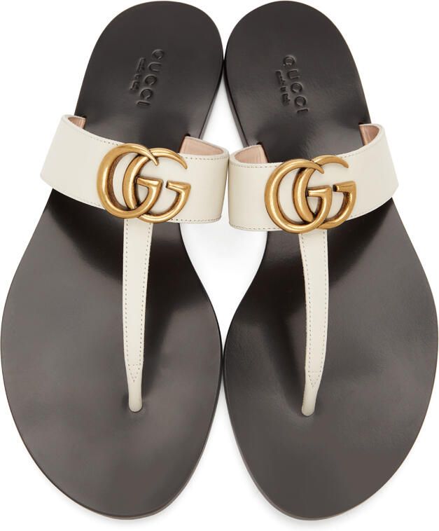 Gucci Off-White GG Marmont Sandals