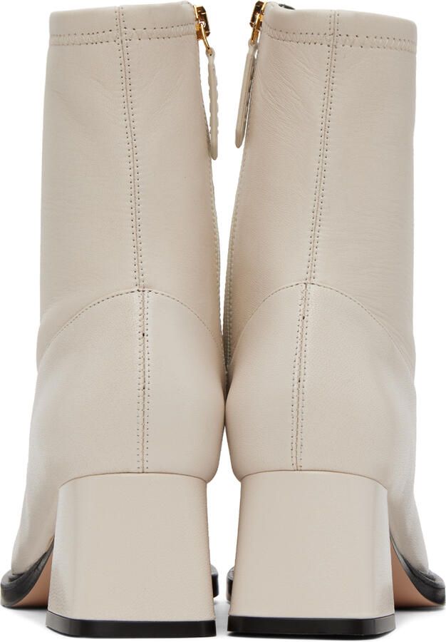 Gucci Off-White Horsebit Boots - Picture 3