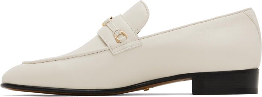 Gucci Off-White Horsebit Interlocking G Loafers - Picture 4