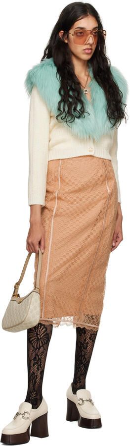 Gucci Off-White Horsebit Platform Loafers - Picture 4