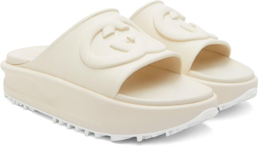 Gucci Off-White Interlocking G Slides - Picture 2