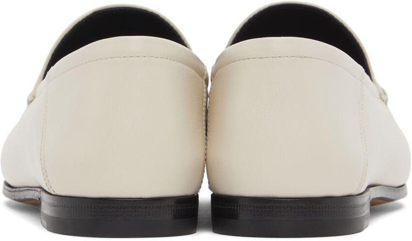 Gucci Off-White Leather Horsebit Loafers