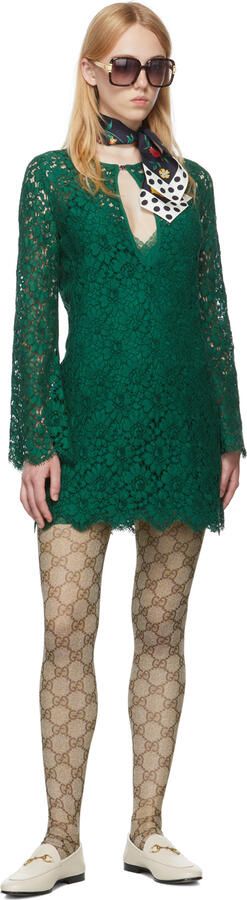 Gucci Off-White Leather Horsebit Loafers - Picture 4