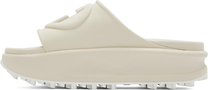 Gucci Off-White Rubber Sandals - Picture 3