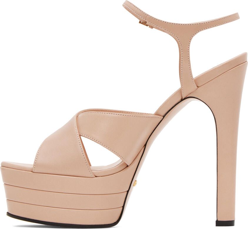 Gucci Pink Platform Heeled Sandals - Picture 3