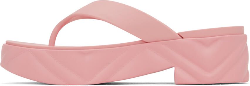 Gucci Pink Thong Platform Sandals - Picture 3