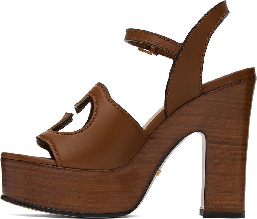 Gucci Tan Interlocking G Sandals - Picture 3