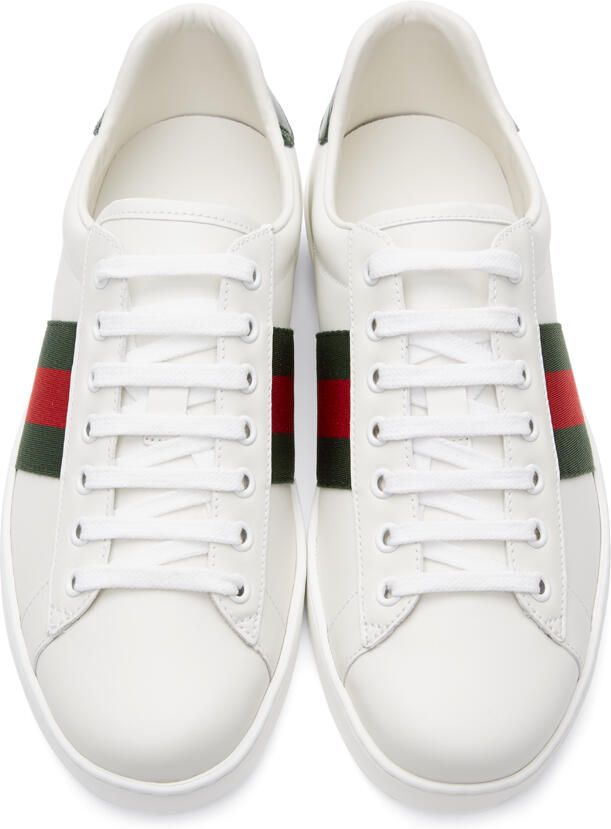 Gucci White & Green Ace Sneakers