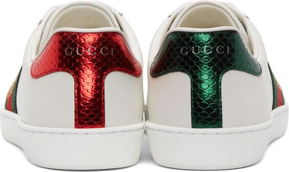 Gucci White Bee New Ace Sneakers - Picture 4