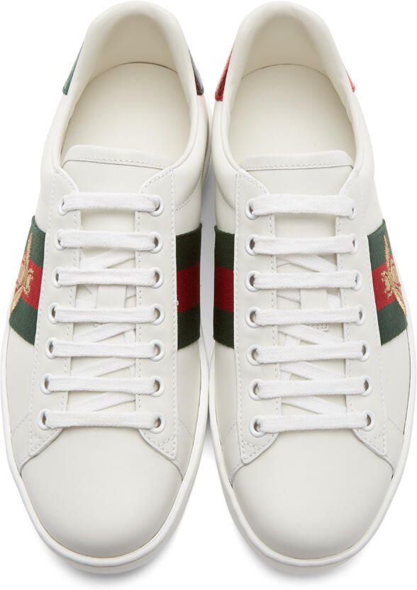Gucci White Bee New Ace Sneakers