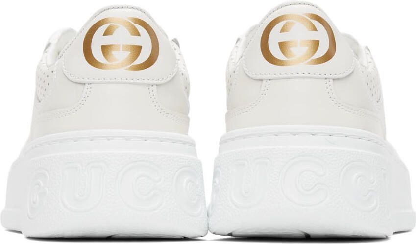 Gucci White GG Embossed Low Sneakers - Picture 2