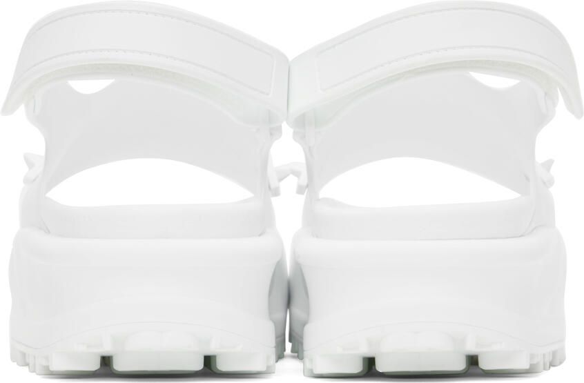 Gucci White Horsebit Platform Sandals