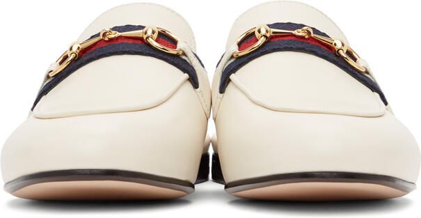 Gucci White Leather Princetown Slippers - Picture 2