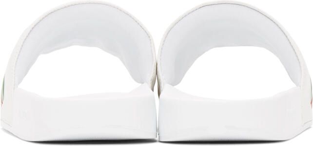 Gucci White 'Original ' Pool Slides - Picture 3