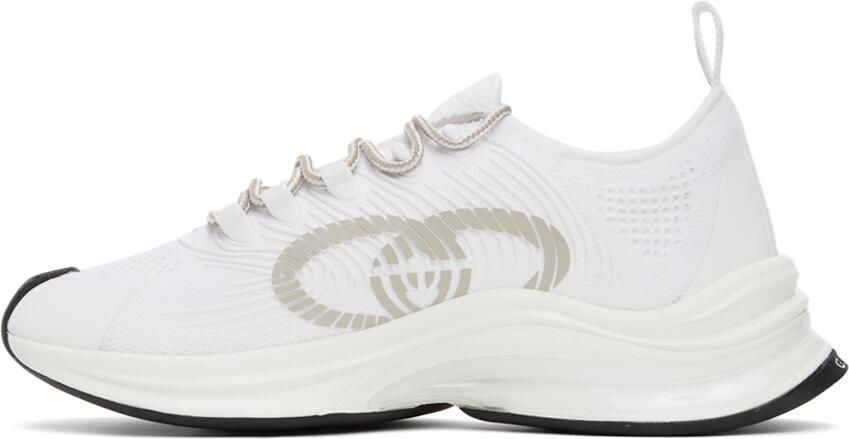 Gucci White Run Low-Top Sneakers - Picture 4