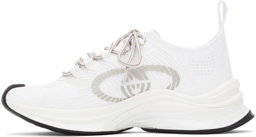 Gucci White Run Low-Top Sneakers - Picture 4