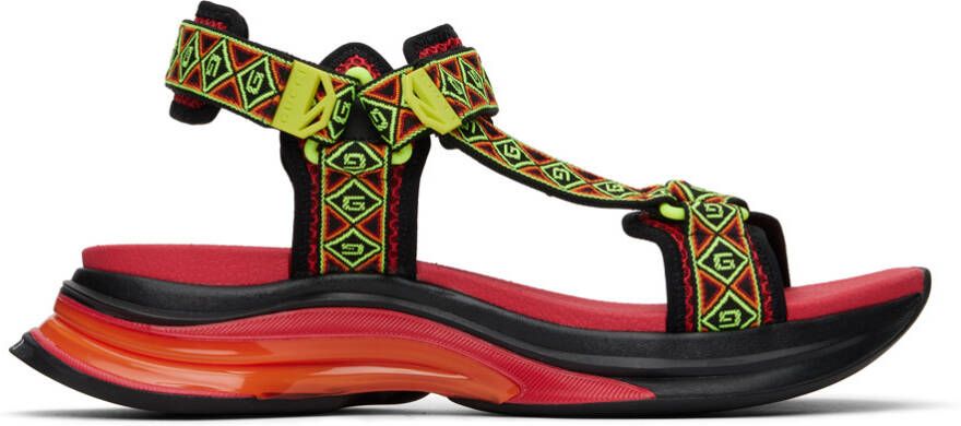 Gucci Multicolor Run Sandals - Picture 4