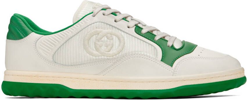 Gucci Off-White & Green MAC80 Sneakers - Picture 4
