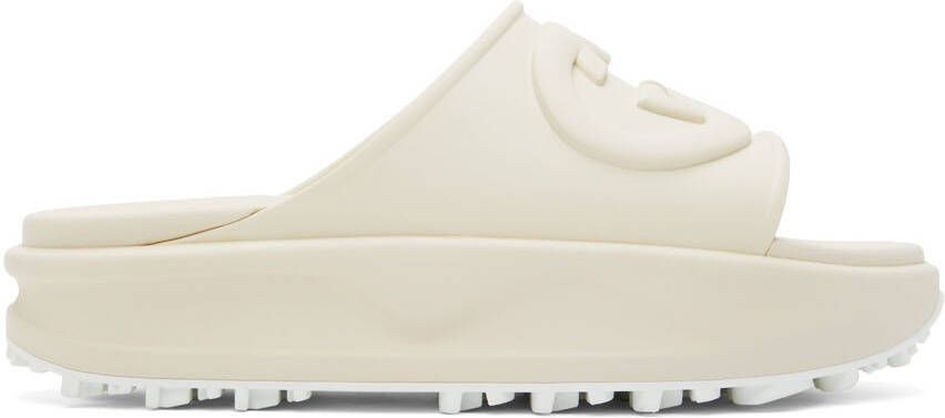Gucci Off-White Interlocking G Slides - Picture 5
