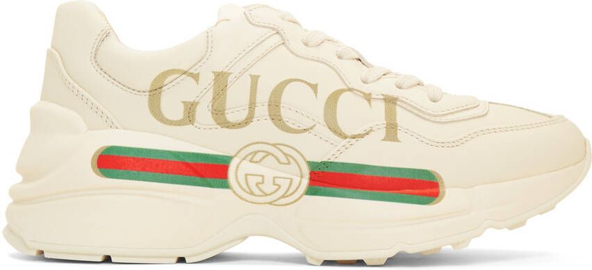 Gucci Off-White Vintage Logo Rhyton Sneakers - Picture 5