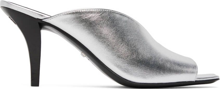 Gucci Silver Demi Heeled Sandals
