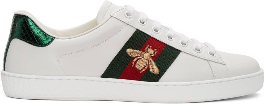 Gucci White Bee New Ace Sneakers - Picture 5