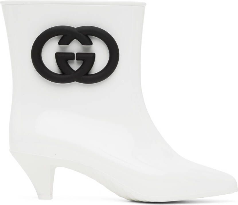 Gucci White Interlocking G Boots - Picture 5