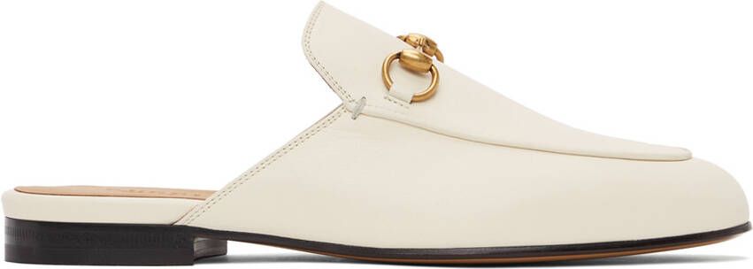 Gucci White Princetown Slippers - Picture 5
