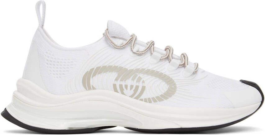 Gucci White Run Low-Top Sneakers - Picture 5