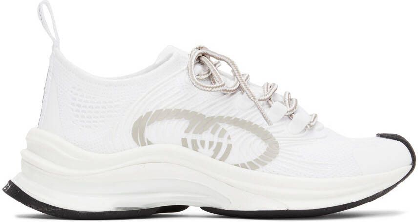 Gucci White Run Low-Top Sneakers - Picture 5
