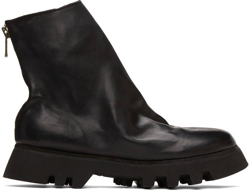 Guidi Black Leather Ankle Boot - Picture 5