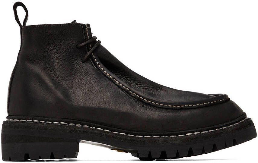 Guidi Black Wallabee Boots - Picture 5