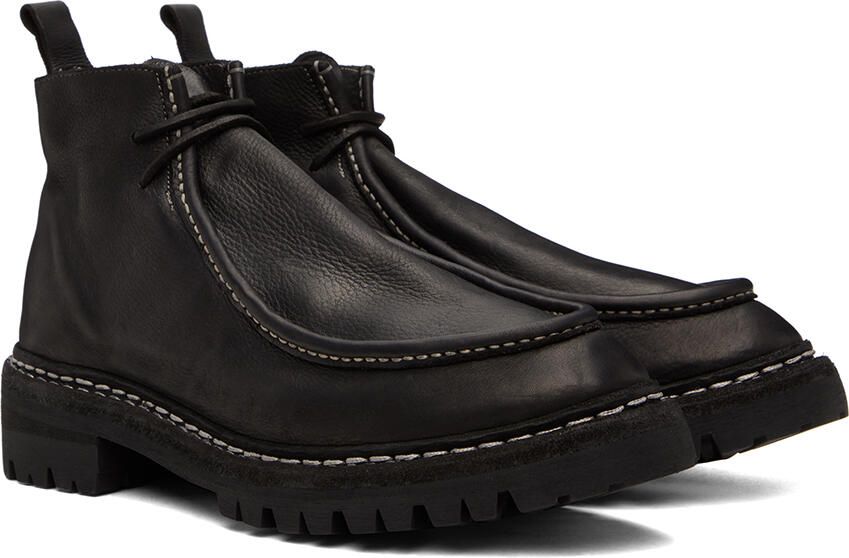 Guidi Black Wallabee Boots - Picture 2