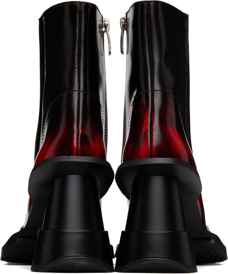 Henrik Vibskov Black & Red Elle Driver Boots - Picture 2