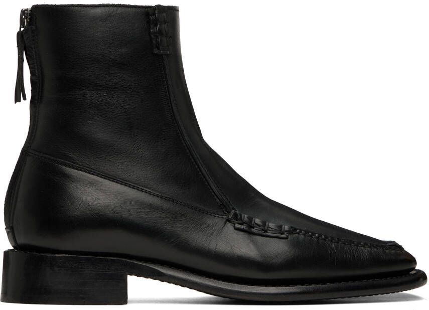HEREU Black Quadra Zip-Up Boots - Picture 5