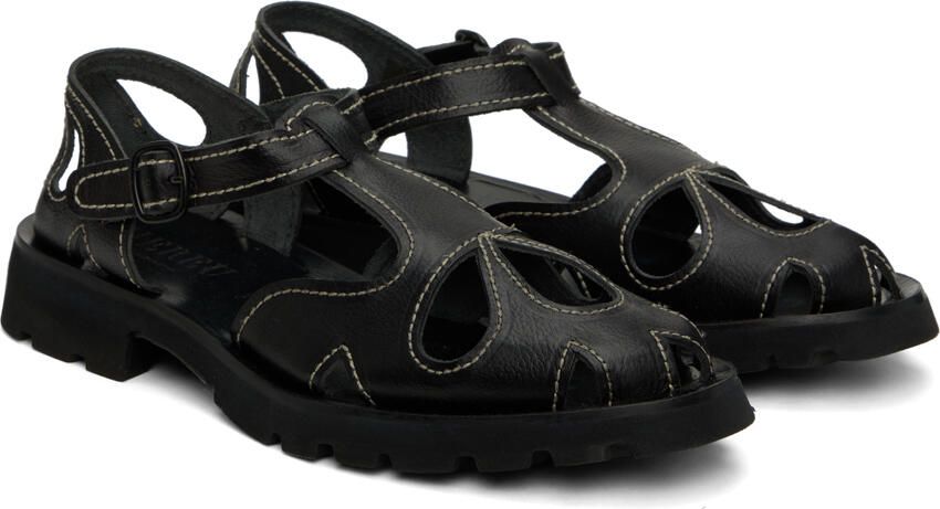 HEREU Black Floreta Sport Sandals