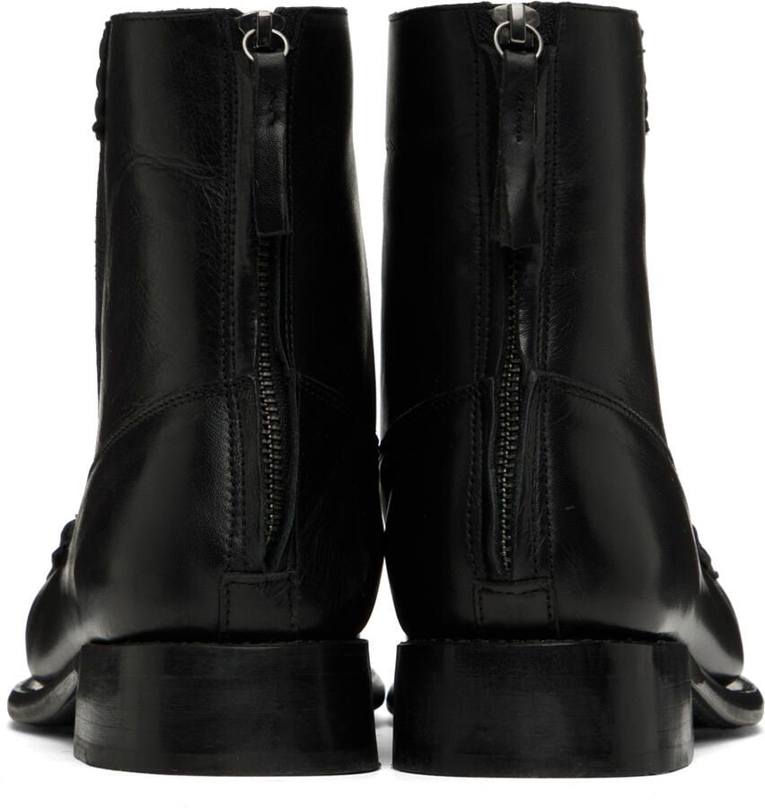 HEREU Black Quadra Zip-Up Boots