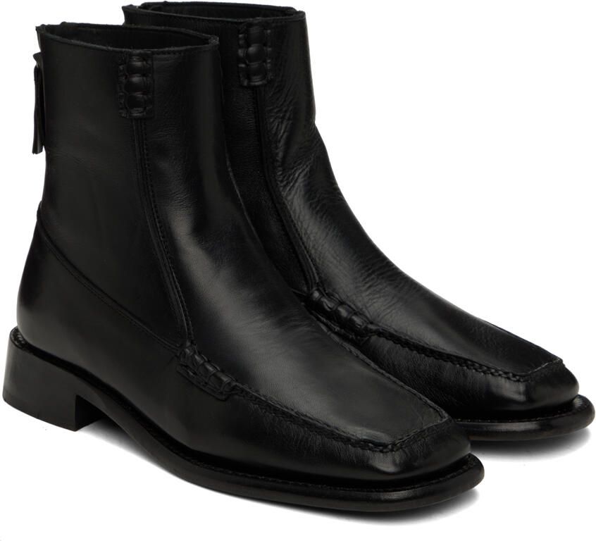 HEREU Black Quadra Zip-Up Boots - Picture 2