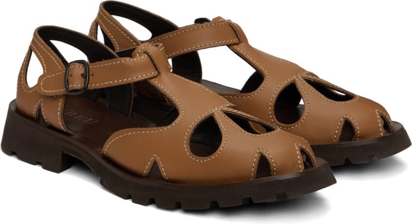 HEREU Tan Floreta Sport Sandals