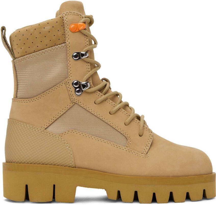 Heron Preston Beige Military Boots - Picture 4