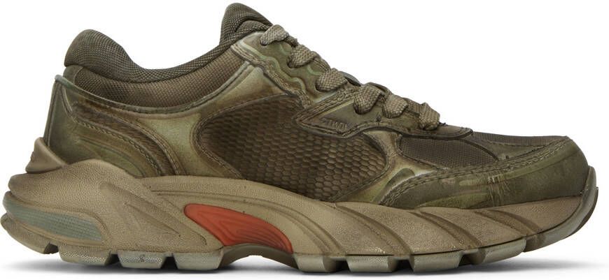 Heron Preston Green Block Stepper Sneakers