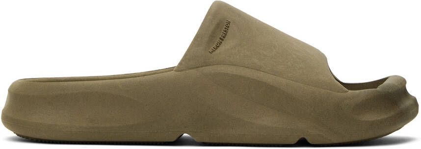 Heron Preston Khaki Eco Molded Slides - Picture 4