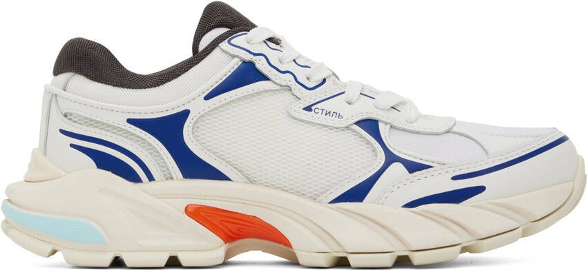 Heron Preston White & Blue Block Stepper Sneakers