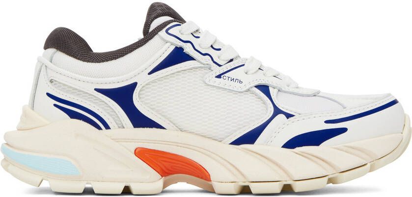 Heron Preston White & Blue Block Stepper Sneakers