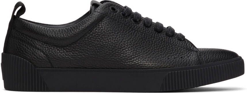 Hugo Black Grained Zero Tenn Sneakers - Picture 3