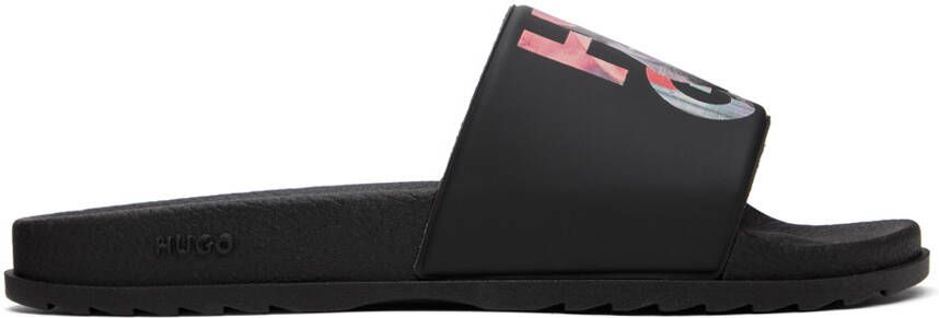 Hugo Black Logo Print Slides